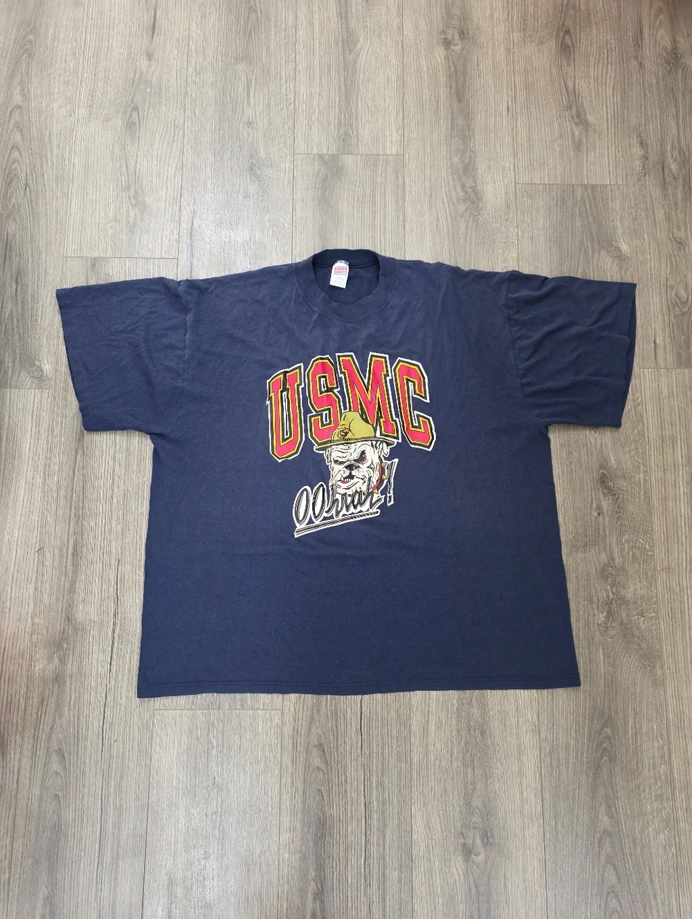 Vintage USMC Oorah Bulldog T Shirt Mens Size 2XL